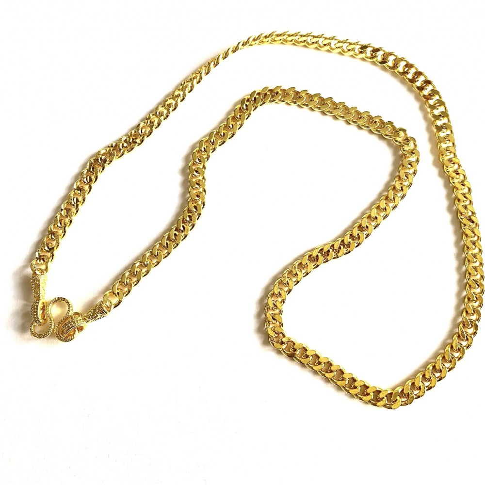 Gold filled thai panser chain 6 mm.