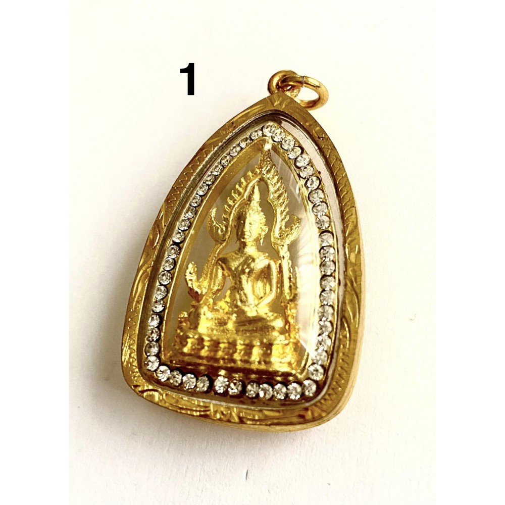 Mellem str  Buddha vedhæng, Goldfilled. Thaikæder  tilkøbes ved siden af