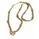 Thai chain. boxchain 3 mm thick, steel/gold. 64 cm long