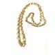 Thai chain. Flat armor chain in steel/gold. 70 cm long