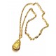 Thaikæde. Kardashian kæde i stål/guld. 72 cm lang. Med eller uden buddha