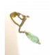 Green peridot necklace.. Steel/gold