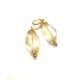 Big size clear quartz earrings. Steel/gold