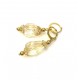 Medium size quartz earrings. Steel/gold