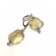 Big size citrine earrings. Steel/silver