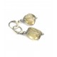 Big size citrine earrings. Steel/silver