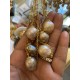 Chain with big barok pearl. Steel/gold