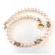 10 mm pink south sea shell pearl chain. Choose length.Steel/rosegold