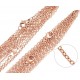 2 mm thin Anker steel chain/rosegold, with logo (choose length)