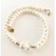 7-8 mm white freshwater pearl chain with. ig barok Choose length. Steel/gold