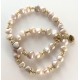 10 mm freshwater pearl chain. Purple. select length. Steel/gold