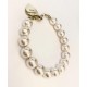 10 mm creme south sea shell armbånd stål/guld