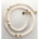 Small 5-6 mm freshwater pearl necklaces. select length. Steel/gold