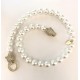 12 mm white south sea shell pearl chain. With big panther lock.