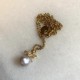 Small 9-10 mm Pearls with bow grey/adventurous. Steel/gold