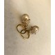 Small 9-10 mm Pearl earrings ore 2 cm big pendant grey/adventurous. Steel/gold