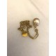 Small 9-10 mm Pearl earrings ore 2 cm big pendant grey/adventurous. Steel/gold