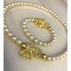 8 mm cream south sea shell pearl bracelet. With bow closured